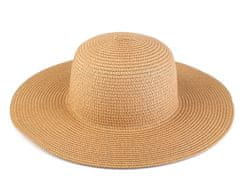 Dámský letní klobouk / slamák k dozdobení - hnědá přírodní