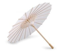 Dekorace papírový deštník k domalování Ø38,5 cm - bílá přírodní