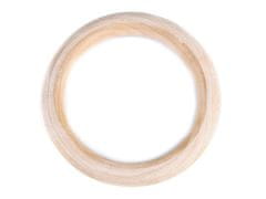 Dřevěný kruh / macrame, ucha na tašky vnější Ø11,2 cm - přírodní sv.