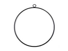 Kovový kruh na lapač snů / k dekorování Ø25 cm - černá mat