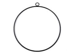 Kovový kruh na lapač snů / k dekorování Ø30 cm - černá mat