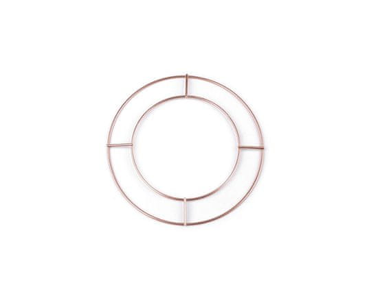 Dvojitý kovový kruh na lapač snů / k dekorování Ø15 a 20 cm - (Ø15 cm) měděná střední mat
