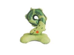 Narozeninové nafukovací číslice stojící - zvířátka - zelená sv. housenka