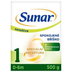 Sunar Sensitive 1 Mléko počáteční 500 g, 0m+