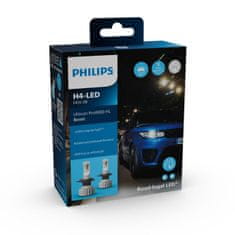 Philips Philips LED H4 12V 18W Ultinon Pro6000 Boost 5800K plus 300procent homologace 2ks 11342U60BX2