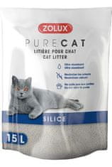 Zolux Podestýlka PURECAT natural silica 15l