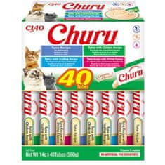 Inaba Churu cat snack tuňák mořské plody multipack 40x14g