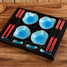 Sushi set 12ks blue leaf - Cakesicq