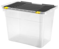 BOX ÚLOŽNÝ S VÍKEM 100L, PLAST, 78X38,5X47,5 CM