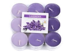 Čajové svíčky voňavé Ø4 cm - (Levandule) fialová lila