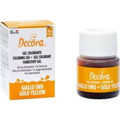 Decora Gelová barva zlato-žlutá 28g -