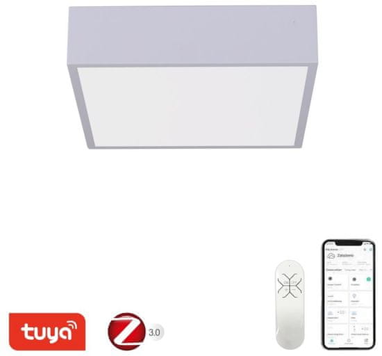 Immax NEO CANTO SLIM Smart stropní svítidlo 28x28x7cm 22W 1610lm bílé Zigbee 3.0, TUYA