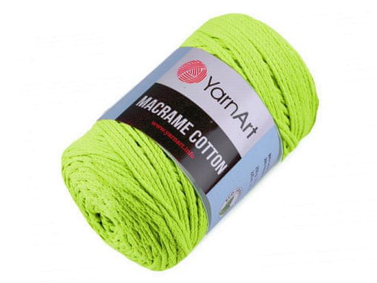 Pletací příze Macrame Cotton 250 g - (801) zelená neon