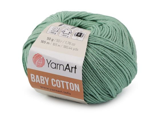 Pletací příze Baby Cotton 50 g - (439) zelenkavá