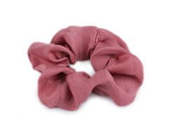 Gumička scrunchie do vlasů - starorůžová (20 ks)