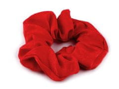 Gumička scrunchie do vlasů - červená (20 ks)