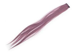 Pramen vlasů s clip-in hřebínkem - fialovohnědá melír