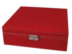 Šperkovnice 8,5x26x26 cm - červená jahoda