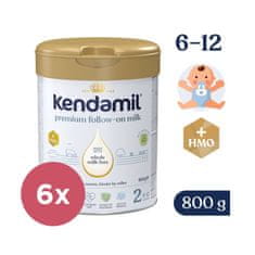 Kendamil 6x Mléko pokračovací Premium 2 HMO+ (800 g) 6m+