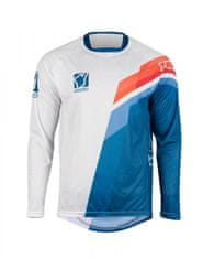 YOKO Motokrosový dres VIILEE bílo/modrý/oranžový 3XL