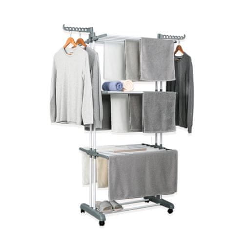 LEBULA Herzberg HG-8034GRY: Moving Clothes Rack - Grey Stojan na oblečení