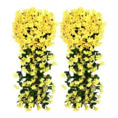 HOME & MARKER® Umělé květiny, Umělá orchidej, Umělé květiny jako živé (4×72×77 cm) | HANGROSE Žlutá