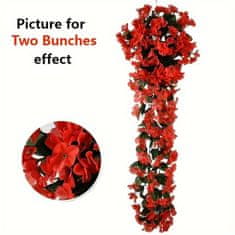 HOME & MARKER® Umělé květiny, Umělá orchidej, Umělé květiny jako živé (4×72×77 cm) | HANGROSE Červená