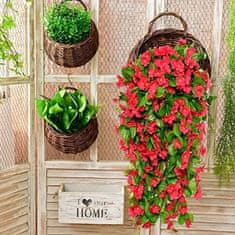 HOME & MARKER® Umělé květiny, Umělá orchidej, Umělé květiny jako živé (4×72×77 cm) | HANGROSE Červená