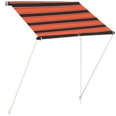 Vidaxl Zatahovací markýza 150 x 150 cm oranžovo-hnědá