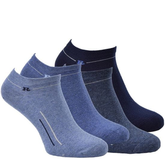 Zdravé Ponožky letní pánské bavlněné elastické melírované sneaker ponožky 7401124 4pack