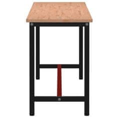 Vidaxl Pracovní stůl 220 x 55 x 81,5 cm masivní bukové dřevo a kov
