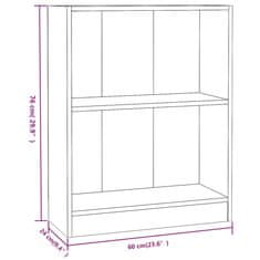 Vidaxl Knihovna kouřový dub 60 x 24 x 76 cm kompozitní dřevo