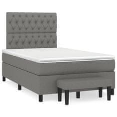 shumee Box spring postel s matrací tmavě šedá 120x190 cm textil
