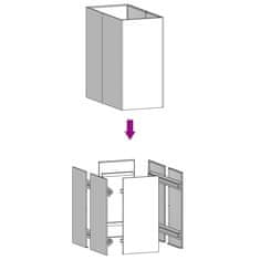 Vidaxl Truhlík 40 x 80 x 80 cm cortenová ocel
