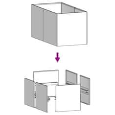Vidaxl Truhlík 80 x 40 x 40 cm cortenová ocel