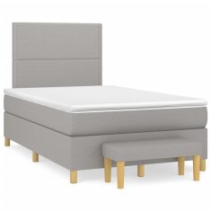 shumee Box spring postel s matrací světle šedá 120x190 cm textil