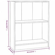 Vidaxl Knihovna bílá 60 x 24 x 76 cm kompozitní dřevo