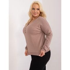 RELEVANCE Dámská halenka plus size tmavě béžová RV-BZ-9241.54_406878 Univerzální