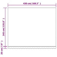 Vidaxl Náhradní plachta na markýzu červené a bílé pruhy 4,5 x 3,5 m