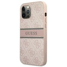 Guess GUHCP12M4GDPI hard silikonové pouzdro iPhone 12 / 12 Pro 6.1" pink 4G Stripe