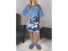 sarcia.eu Stitch Disney Modrá, dámská košile na spaní, bavlněná noční košile XS