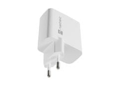 Natec Univerzální USB nabíječka RIBERA GaN 45W, 1X USB-A, 1X USB-C, bílá