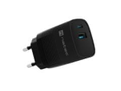 Natec Univerzální USB nabíječka RIBERA GaN 30 W, 1X USB-A, 1X USB-C, černá