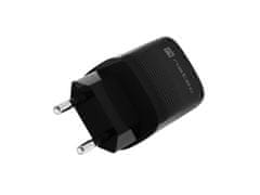 Natec Univerzální USB nabíječka RIBERA GaN 30 W, 1X USB-A, 1X USB-C, černá