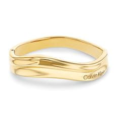 Calvin Klein Pozlacený pevný náramek z oceli Elemental 35000642 (Průměr 6,7 cm)