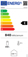 Tefcold Chladící skříň s prosklenými dveřmi CEV 425-I