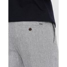 OMBRE Pánské pletené šortky ze lnu a bavlny V1 OM-SRCS-0130 šedé MDN124988 XL