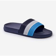 Klasické pánské žabky s pásky Navy Blue velikost 44