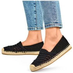 Černé kostkované espadrilky classic velikost 39