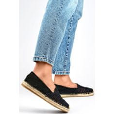 Černé kostkované espadrilky classic velikost 39